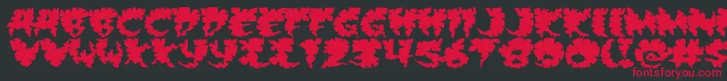 Extra Font – Red Fonts on Black Background