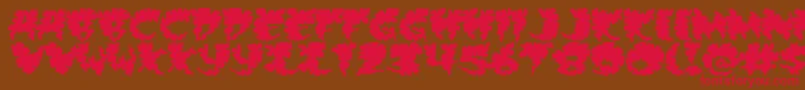 Extra Font – Red Fonts on Brown Background