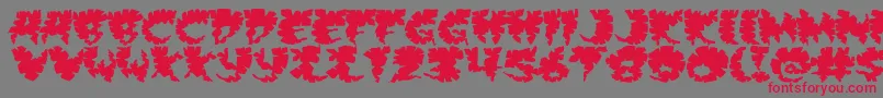 Extra-Schriftart – Rote Schriften auf grauem Hintergrund