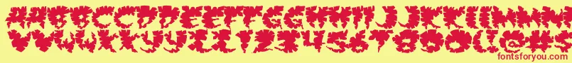 Extra Font – Red Fonts on Yellow Background