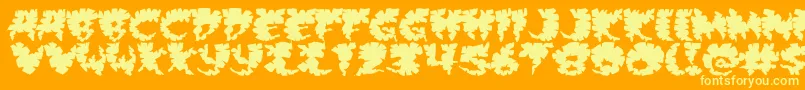 Extra Font – Yellow Fonts on Orange Background