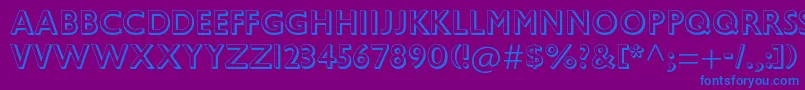 GillsansstdShadowed Font – Blue Fonts on Purple Background