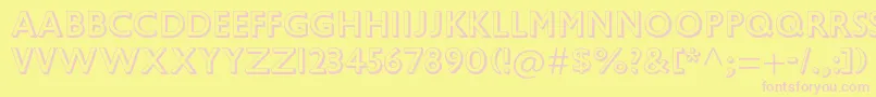 GillsansstdShadowed Font – Pink Fonts on Yellow Background