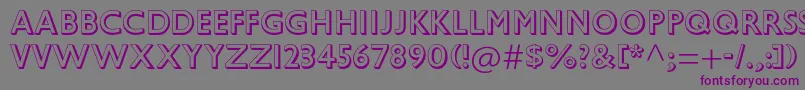Шрифт GillsansstdShadowed – фиолетовые шрифты на сером фоне