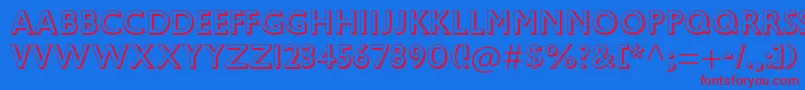 GillsansstdShadowed-fontti – punaiset fontit sinisellä taustalla
