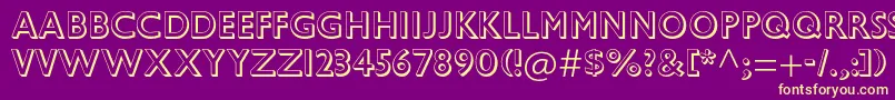 GillsansstdShadowed Font – Yellow Fonts on Purple Background