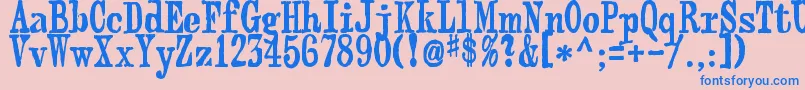 Webster ffy Font – Blue Fonts on Pink Background