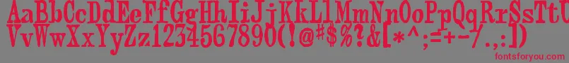 Webster ffy Font – Red Fonts on Gray Background