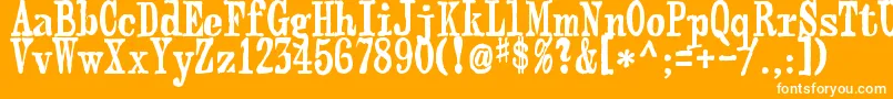 Czcionka Webster ffy – białe czcionki na pomarańczowym tle