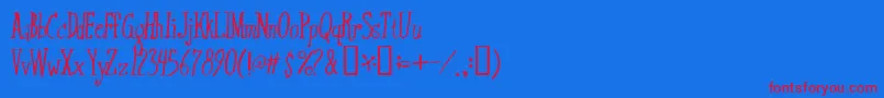 Xtraflex Font – Red Fonts on Blue Background