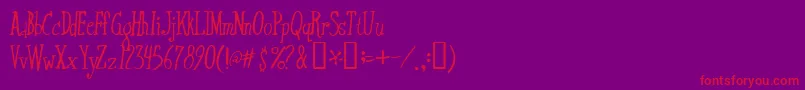 Xtraflex Font – Red Fonts on Purple Background