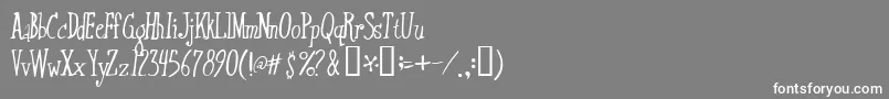 フォントXtraflex – 灰色の背景に白い文字