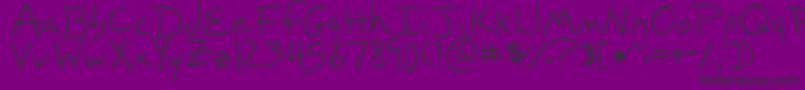 RainstormsInJuly Font – Black Fonts on Purple Background