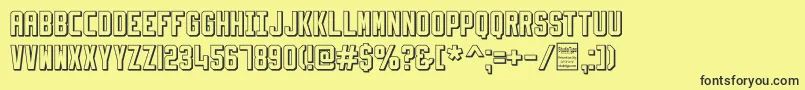 SlimfitShadowedDemo Font – Black Fonts on Yellow Background