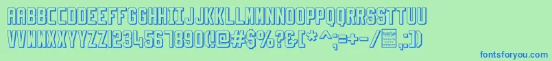 SlimfitShadowedDemo Font – Blue Fonts on Green Background