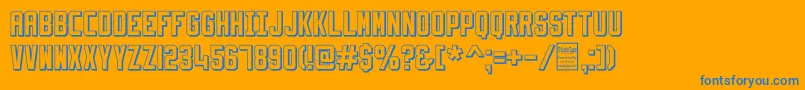 SlimfitShadowedDemo Font – Blue Fonts on Orange Background