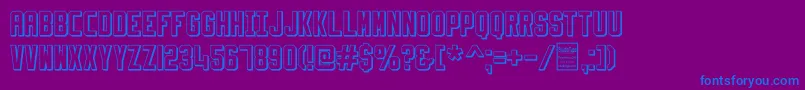 SlimfitShadowedDemo Font – Blue Fonts on Purple Background
