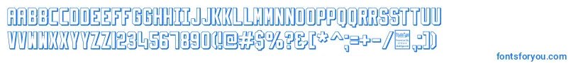 SlimfitShadowedDemo Font – Blue Fonts on White Background