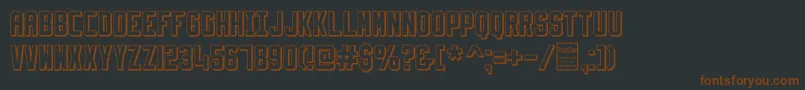 SlimfitShadowedDemo Font – Brown Fonts on Black Background