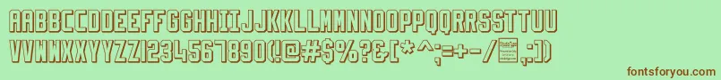 SlimfitShadowedDemo Font – Brown Fonts on Green Background