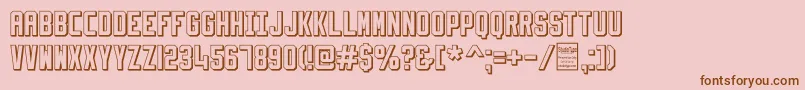 SlimfitShadowedDemo Font – Brown Fonts on Pink Background