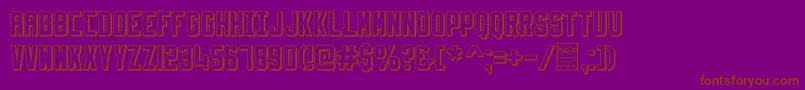 SlimfitShadowedDemo Font – Brown Fonts on Purple Background
