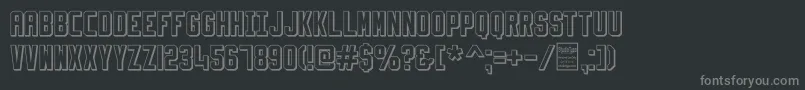 SlimfitShadowedDemo Font – Gray Fonts on Black Background