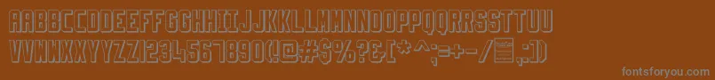 SlimfitShadowedDemo Font – Gray Fonts on Brown Background
