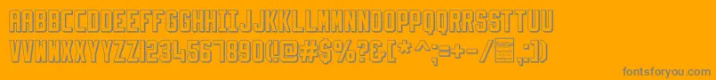 SlimfitShadowedDemo Font – Gray Fonts on Orange Background