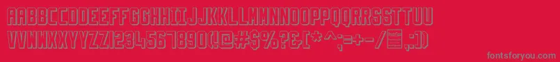 SlimfitShadowedDemo Font – Gray Fonts on Red Background