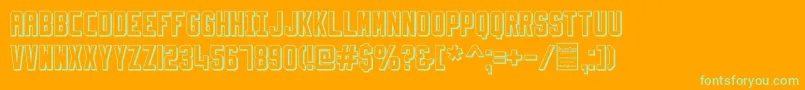 SlimfitShadowedDemo Font – Green Fonts on Orange Background