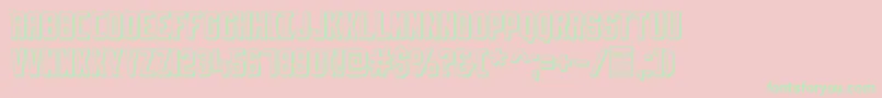 SlimfitShadowedDemo Font – Green Fonts on Pink Background