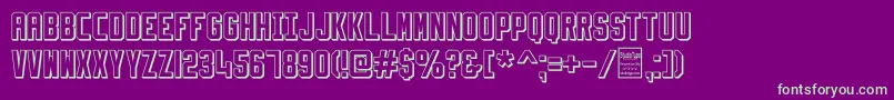 SlimfitShadowedDemo Font – Green Fonts on Purple Background