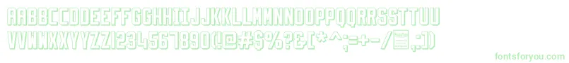 SlimfitShadowedDemo Font – Green Fonts on White Background