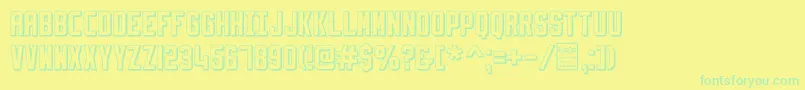 SlimfitShadowedDemo Font – Green Fonts on Yellow Background