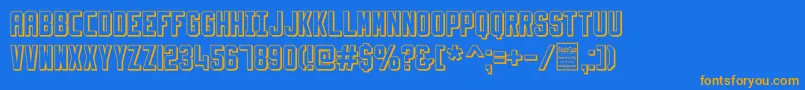 SlimfitShadowedDemo Font – Orange Fonts on Blue Background