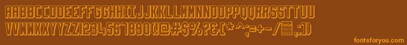SlimfitShadowedDemo Font – Orange Fonts on Brown Background