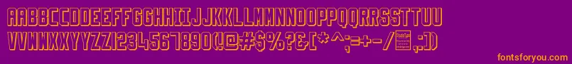 SlimfitShadowedDemo Font – Orange Fonts on Purple Background