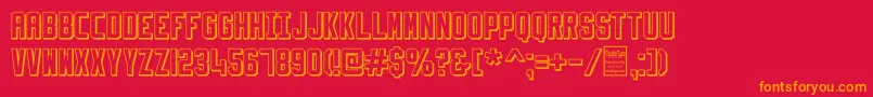 SlimfitShadowedDemo Font – Orange Fonts on Red Background
