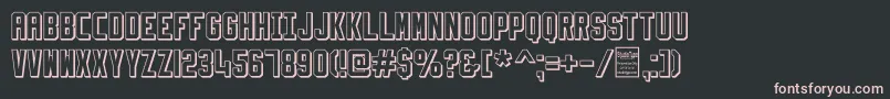 SlimfitShadowedDemo Font – Pink Fonts on Black Background