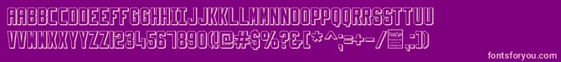 SlimfitShadowedDemo Font – Pink Fonts on Purple Background