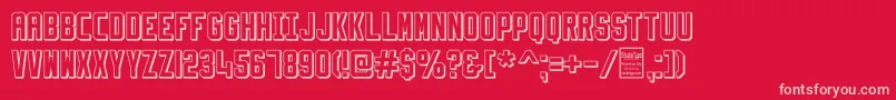 SlimfitShadowedDemo Font – Pink Fonts on Red Background