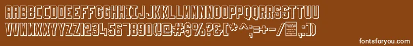 SlimfitShadowedDemo Font – White Fonts on Brown Background
