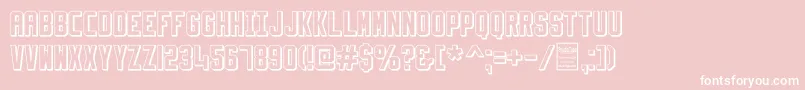 SlimfitShadowedDemo Font – White Fonts on Pink Background