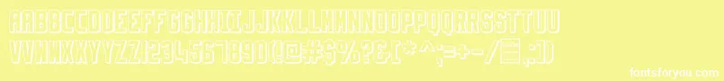 SlimfitShadowedDemo Font – White Fonts on Yellow Background