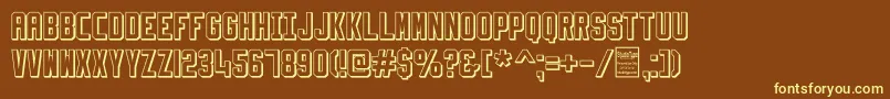 SlimfitShadowedDemo Font – Yellow Fonts on Brown Background