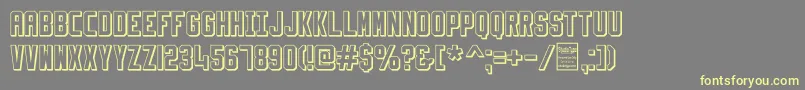 SlimfitShadowedDemo Font – Yellow Fonts on Gray Background