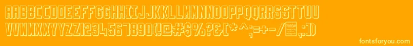 SlimfitShadowedDemo Font – Yellow Fonts on Orange Background