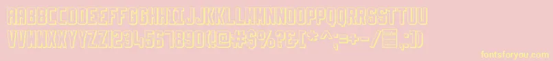 SlimfitShadowedDemo Font – Yellow Fonts on Pink Background