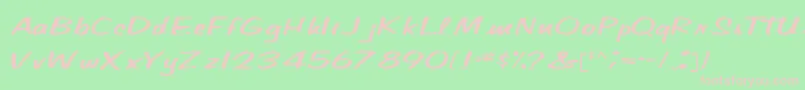 Police CindyPamMarkerRegular – polices roses sur fond vert